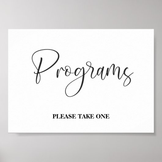Programs wedding sign Poster ポスター (正面)