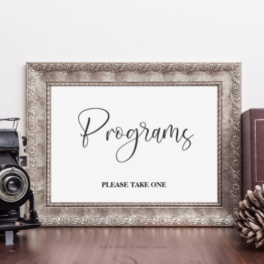 Programs wedding sign Poster ポスター