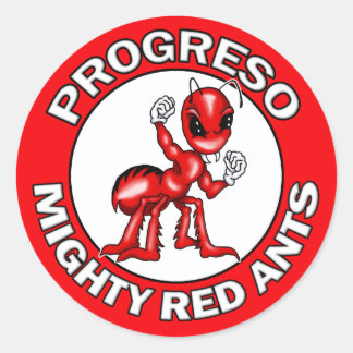 Progreo Mighty Red Antsスタンプ ラウンドシール
