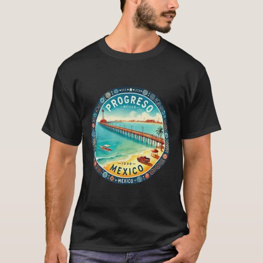 Progreso Mexicoクルーズ目的地 Tシャツ (正面)