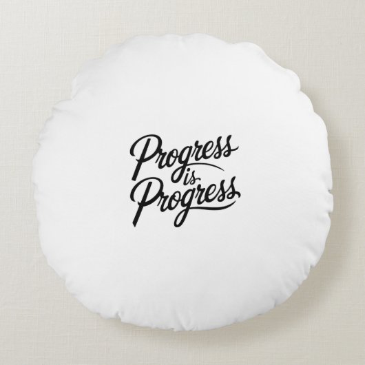 progress is progress ラウンドクッション (正面)