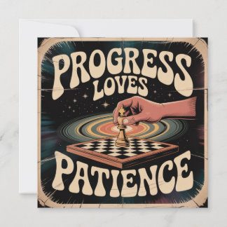 Progress Loves Patience サンキューカード