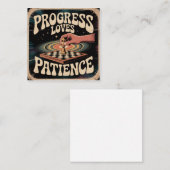 Progress Loves Patience スクエア名刺 (正面/裏面)