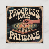 Progress Loves Patience スクエア名刺 (正面)