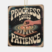 Progress Loves Patience セラミックオーナメント (左)