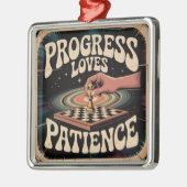 Progress Loves Patience メタルオーナメント (左)