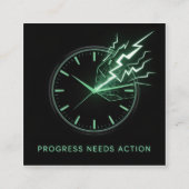 Progress Needs Action スクエア名刺 (正面)
