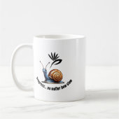 Progress..no How Slowステッカー コーヒーマグカップ (左)