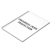 Progress Not Completenessノートブやる気を起こさせるック ノートブック (左側)