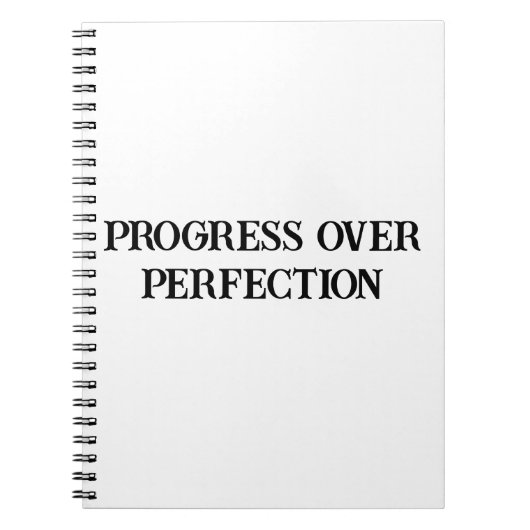 Progress Not Completenessノートブやる気を起こさせるック ノートブック (正面)
