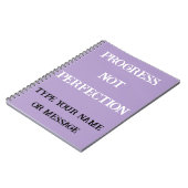 Progress Not Completenessノートブックギフトアイディア ノートブック (左側)