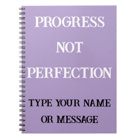 Progress Not Completenessノートブックギフトアイディア ノートブック (正面)