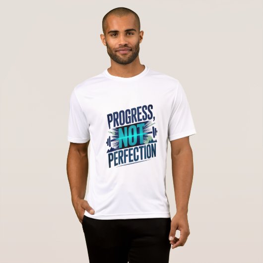 PROGRESS, NOT PERFECTION D01 Tシャツ (正面フル)
