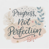 Progress Not Perfection | Elegant Motivational Cal シール (正面)