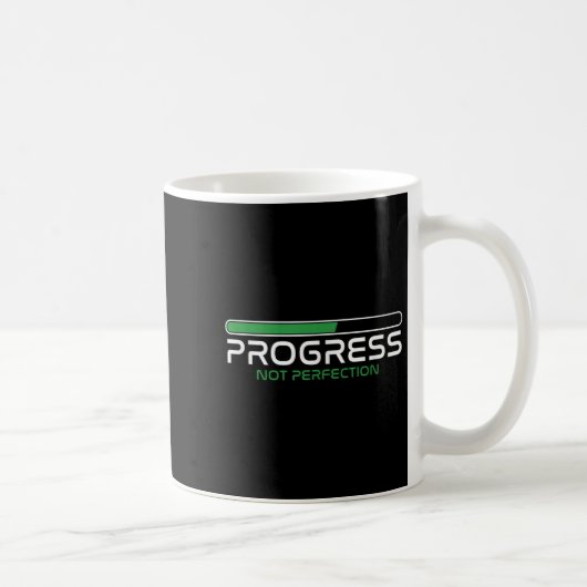 Progress Not Perfection _ Motivation Insration  コーヒーマグカップ (右)