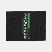 Progress Not Perfection _ Motivation Insration  フリースブランケット (正面(横))