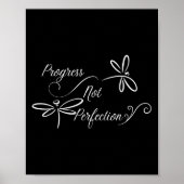 Progress Not Perfection Motivational Design  ポスター (正面)