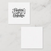 Progress Not Perfection Motivational Quote Design エンクロージャーカード (正面/裏面)