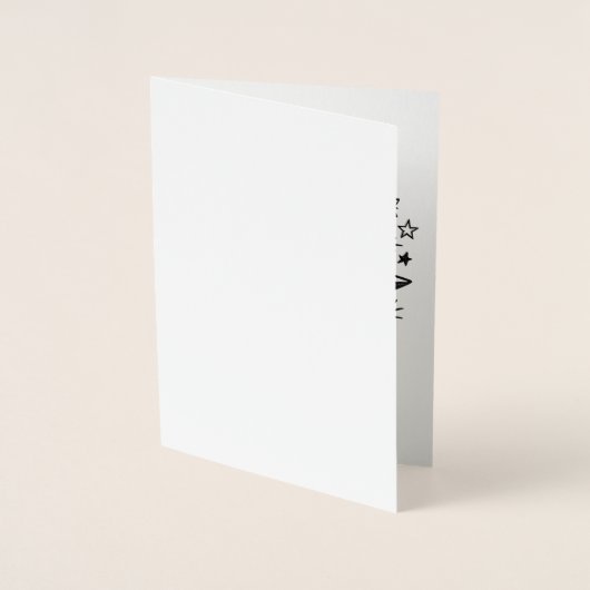 Progress Not Perfection Motivational Quote Design 箔カード (正面)