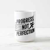 Progress Not Perfection (Motivational Quote_gift) コーヒーマグカップ (中央)