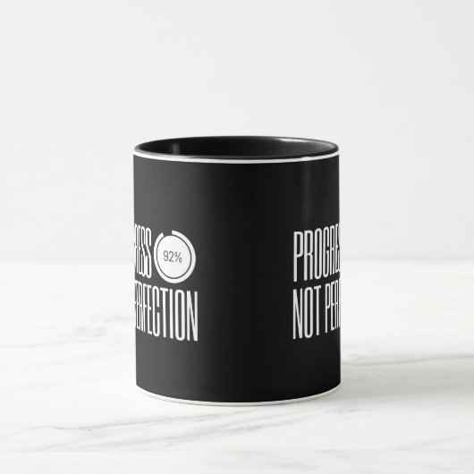 Progress Not Perfection — Mug マグカップ (中央)