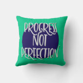 Progress Not Perfection Recovery Slogan クッション (裏面)