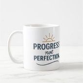 Progress, not perfection - Tea Mug コーヒーマグカップ (左)