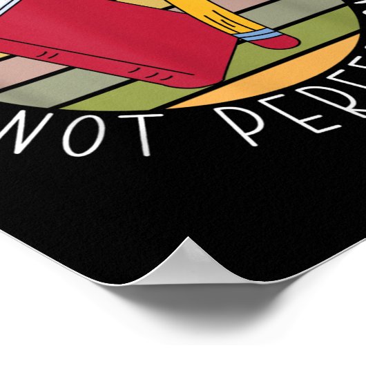 Progress Not Perfection Testing Day Teacher ポスター (角)