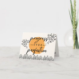 Progress Over Complements勇気付けられる・ノート・カード サンキューカード