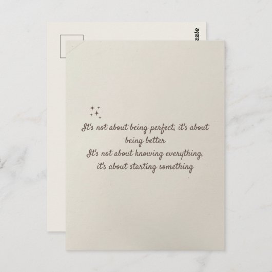 Progress Over Complements引用文はがき ポストカード (正面/裏面)