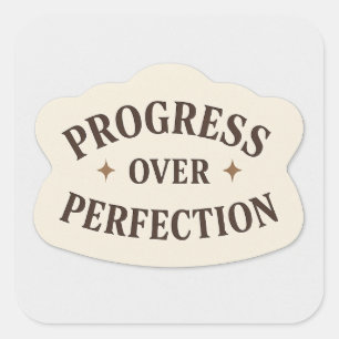 Progress over Perfect – ステッやる気を起こさせるク スクエアシール