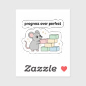 Progress Over Perfect Sticker | Cute Mouse  シール (シート)