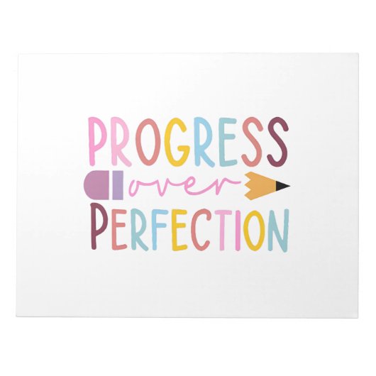 Progress Over Perfection Art ノートパッド (正面)