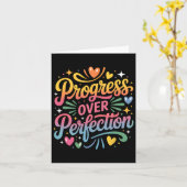 Progress Over Perfection Back To School Teachers E カード (黄色い花)