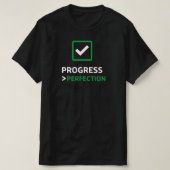 Progress Over Perfection Checkmark IconInspiration Tシャツ (デザイン正面)