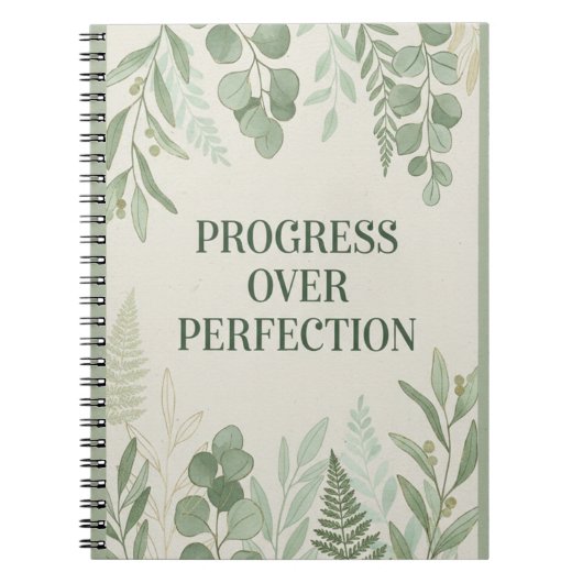 Progress over Perfection Journal ノートブック (正面)