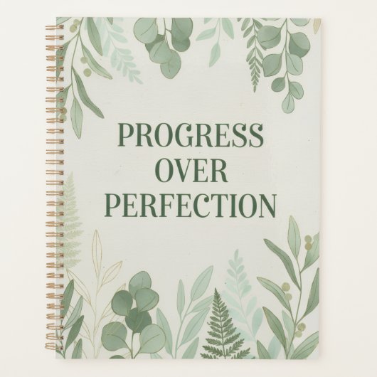 Progress over Perfection Journal プランナー手帳 (正面)