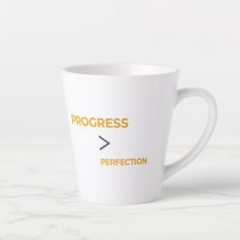 Progress Over Perfection Minimal Motivational  カフェラテマグ