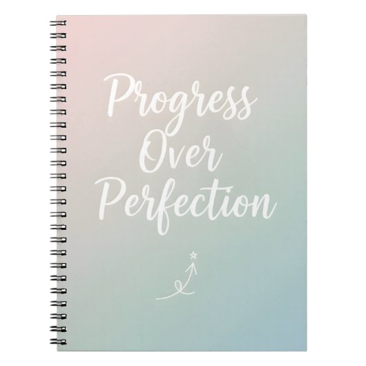 Progress Over Perfection – Minimal Motivational Qu ノートブック (正面)
