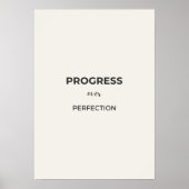 Progress Over Perfection – Minimal Quote Poster ポスター (正面)