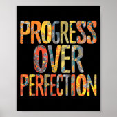 Progress Over Perfection Motivation Motivational T ポスター (正面)