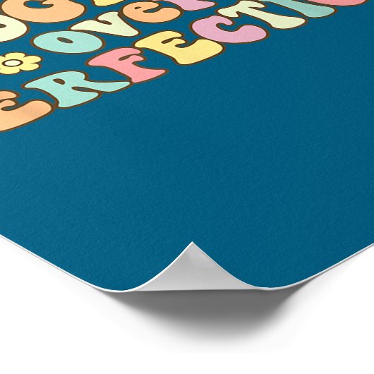 Progress Over Perfection Motivational Back To Scho ポスター (角)