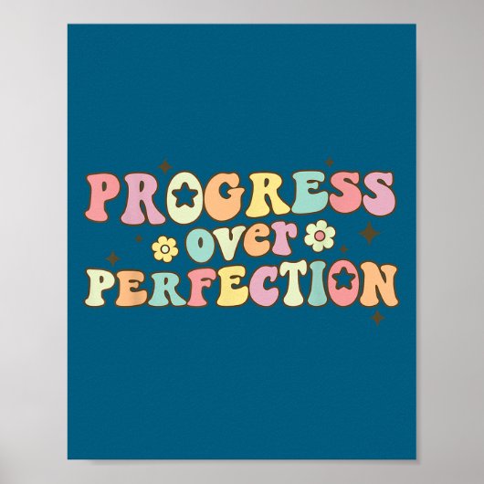 Progress Over Perfection Motivational Back To Scho ポスター (正面)