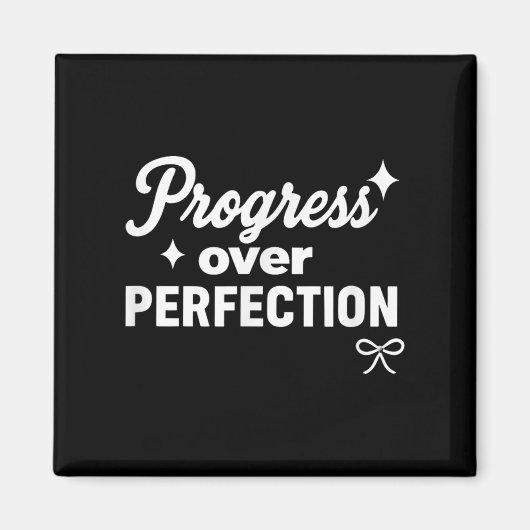 Progress Over Perfection Motivational Christian Se マグネット (正面)