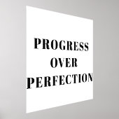 Progress Over Perfection Motivational Poster  箔ポスター (レイダウン)