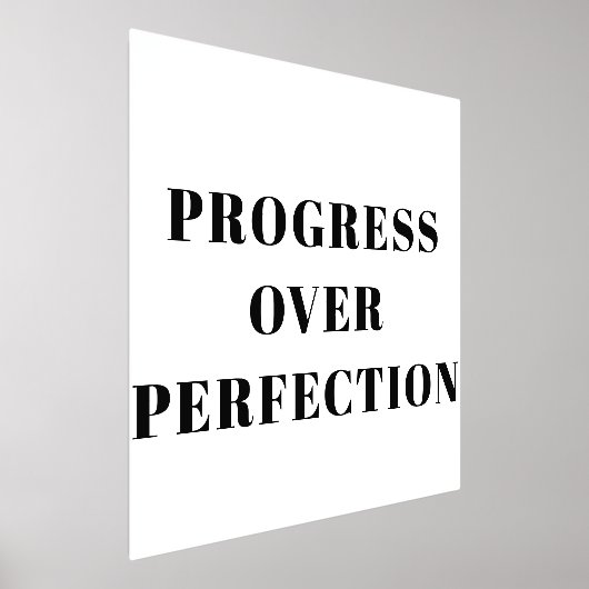 Progress Over Perfection Motivational Poster  箔ポスター (レイダウン)