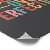 Progress Over Perfection Motivational Teacher Retr ポスター (角)