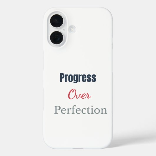 Progress Over Perfection – Motivational Typograph Case-Mate iPhoneケース (裏面)