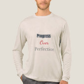 Progress Over Perfection – Motivational Typography トライブレンドＴシャツ (正面)