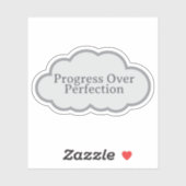 Progress Over Perfection - Relatable Cloud Sticker シール (シート)